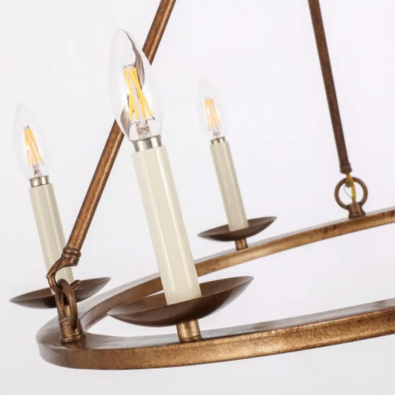 Black Iron Industrial Candle Chandelier for Dining Room Image - 14 | homeyfad