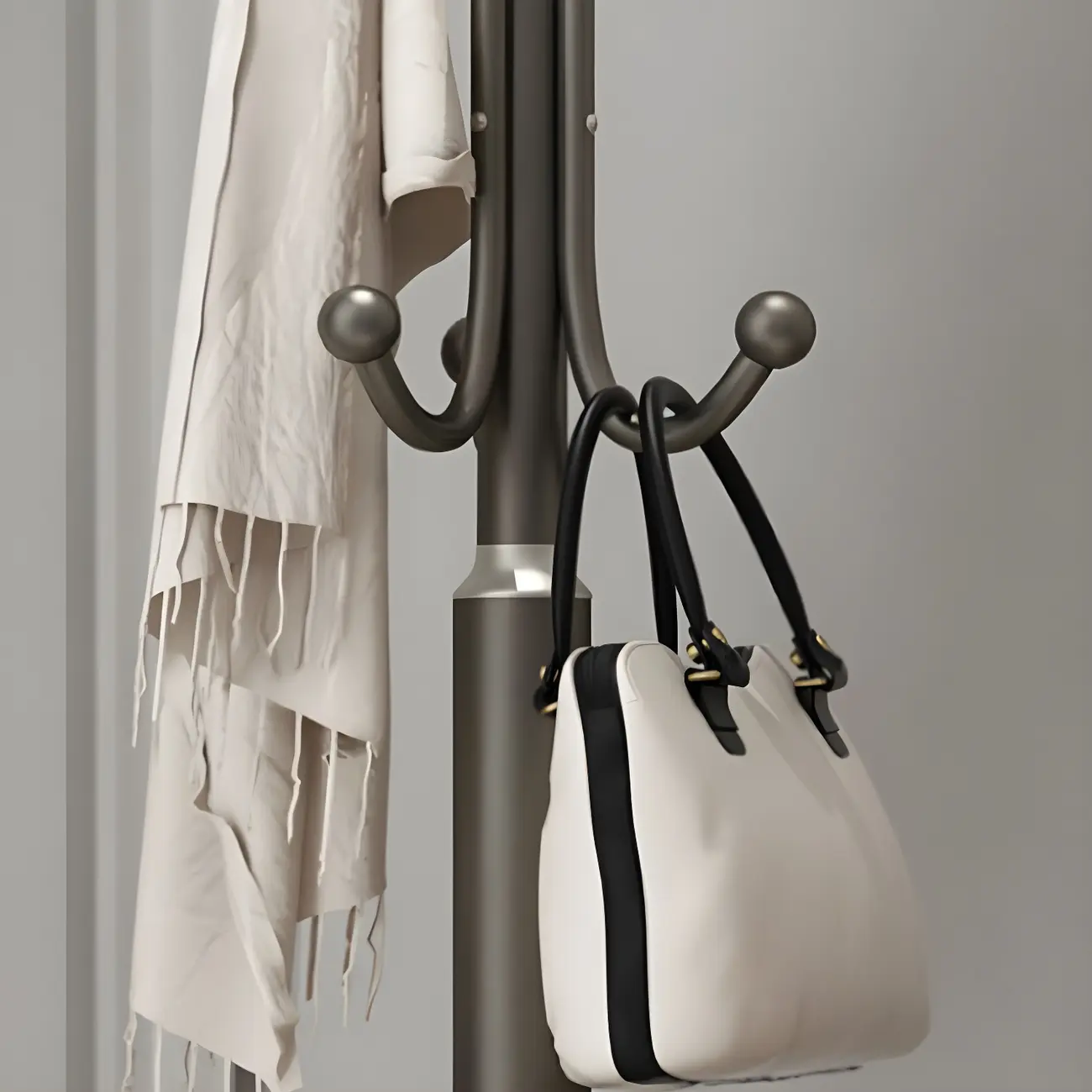 Elegant Metal Freestanding Coat Rack with Hooks Image - 7 | homeyfad
