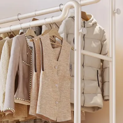 Modern Metal Coat Rack with Storage and Shelves Image - 13