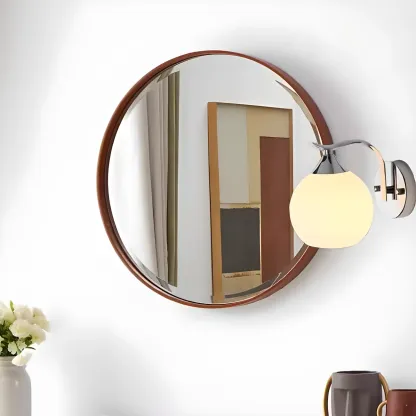 Modern Globe Bathroom Vanity Light with Chrome Finish Image - 1