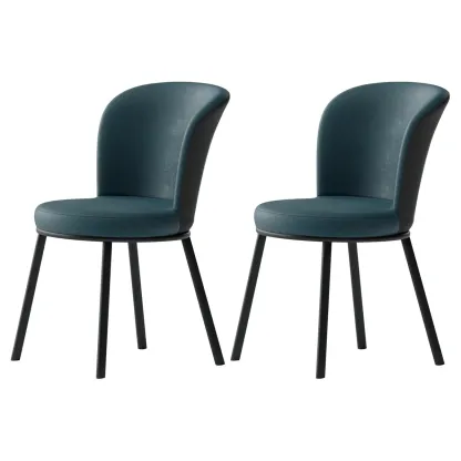 Contemporary Pink Cotton Upholstered Dining Chair Image - 15