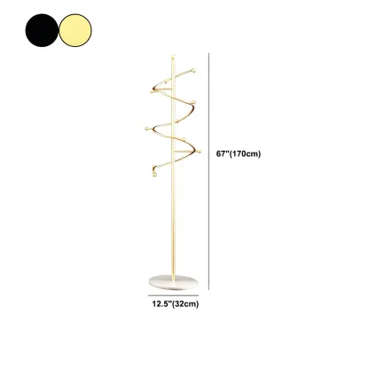 Modern Metal Spiraled Freestanding Coat Rack Image - 15