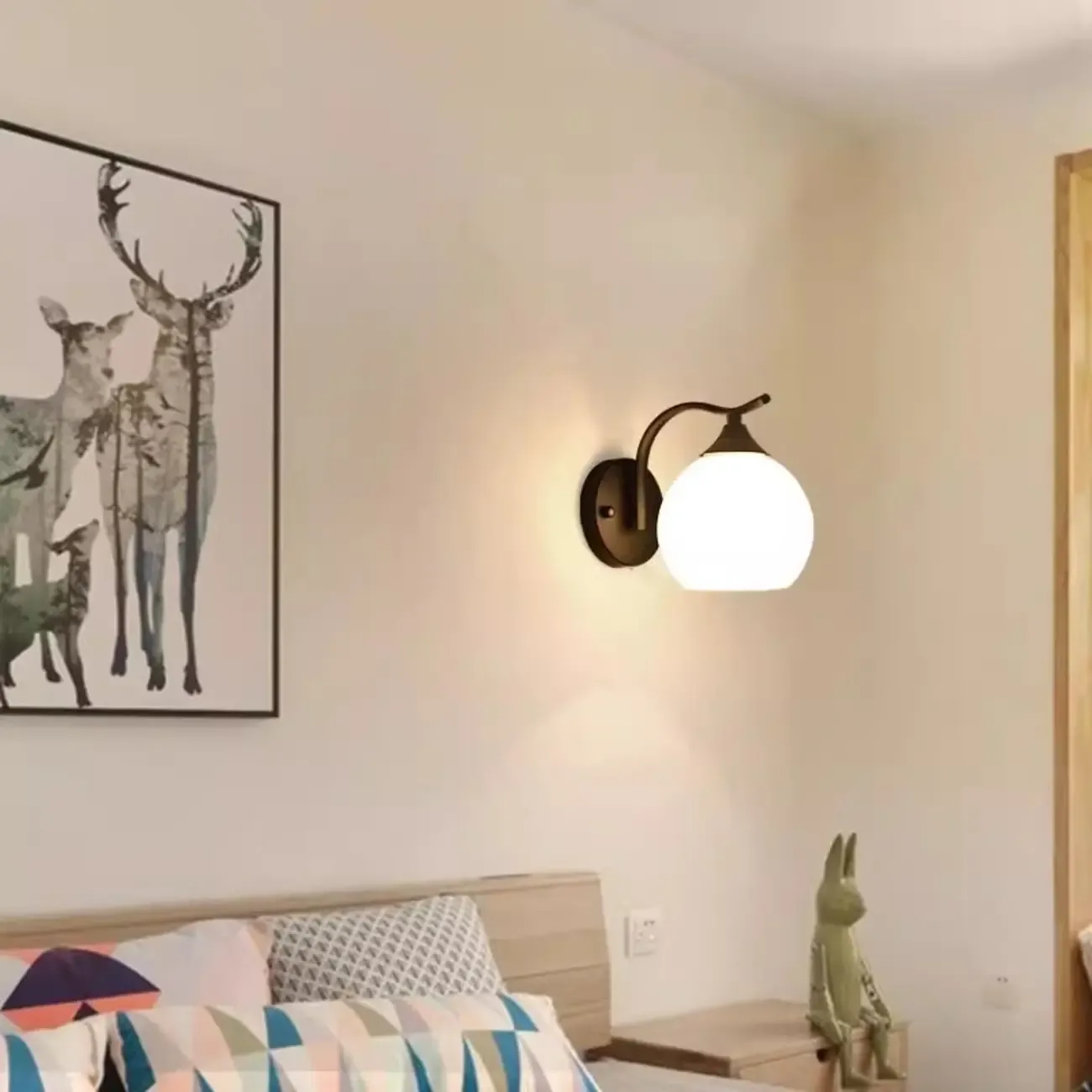 Modern Globe Bathroom Vanity Light with Chrome Finish Image - 3