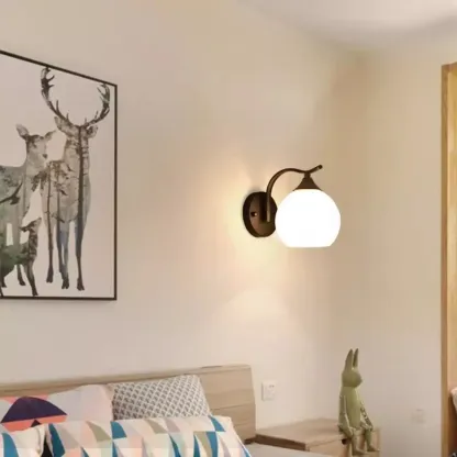 Modern Globe Bathroom Vanity Light with Chrome Finish Image - 3