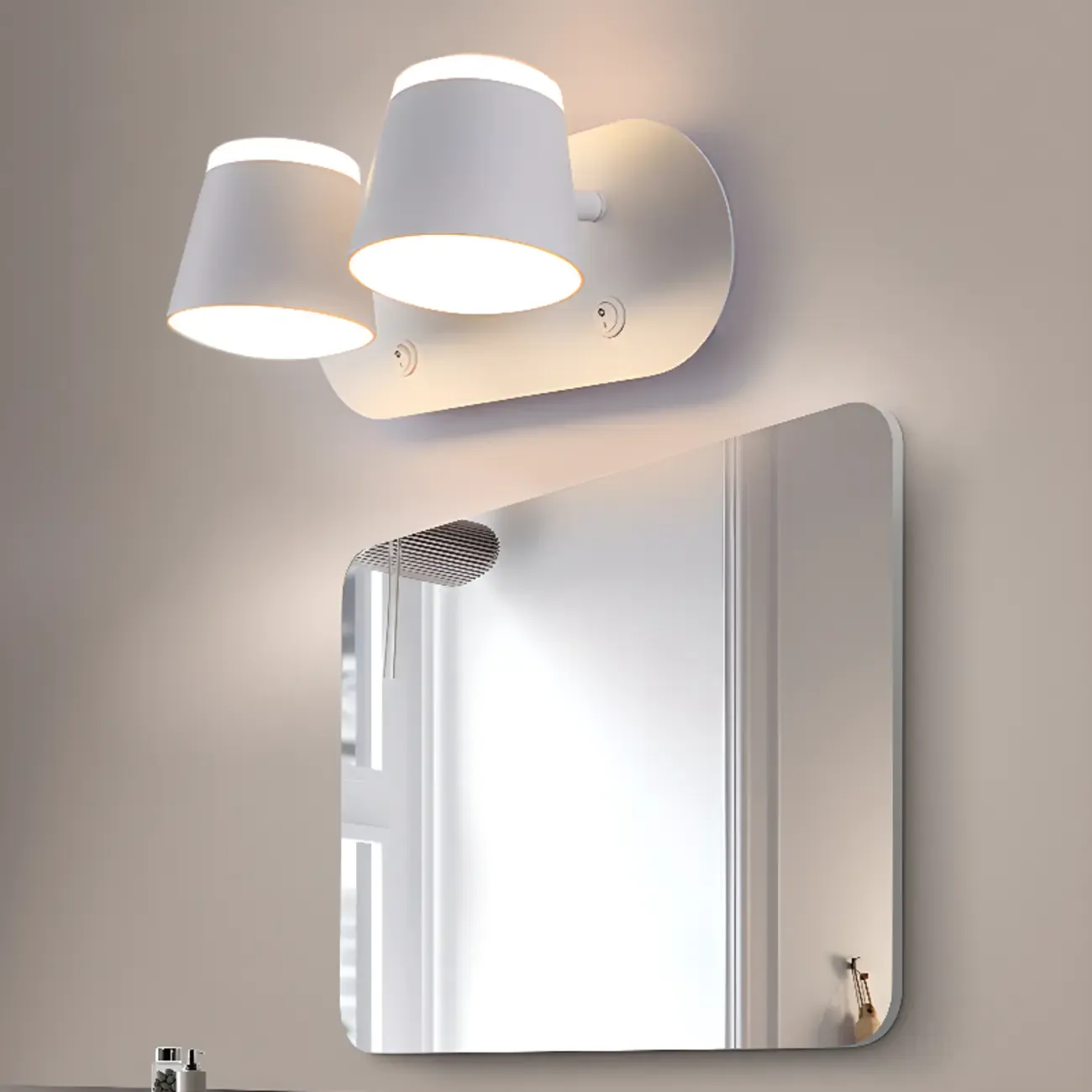 Modern Wall-Mounted Mini White Bathroom Vanity Light Fixture  Image - 20