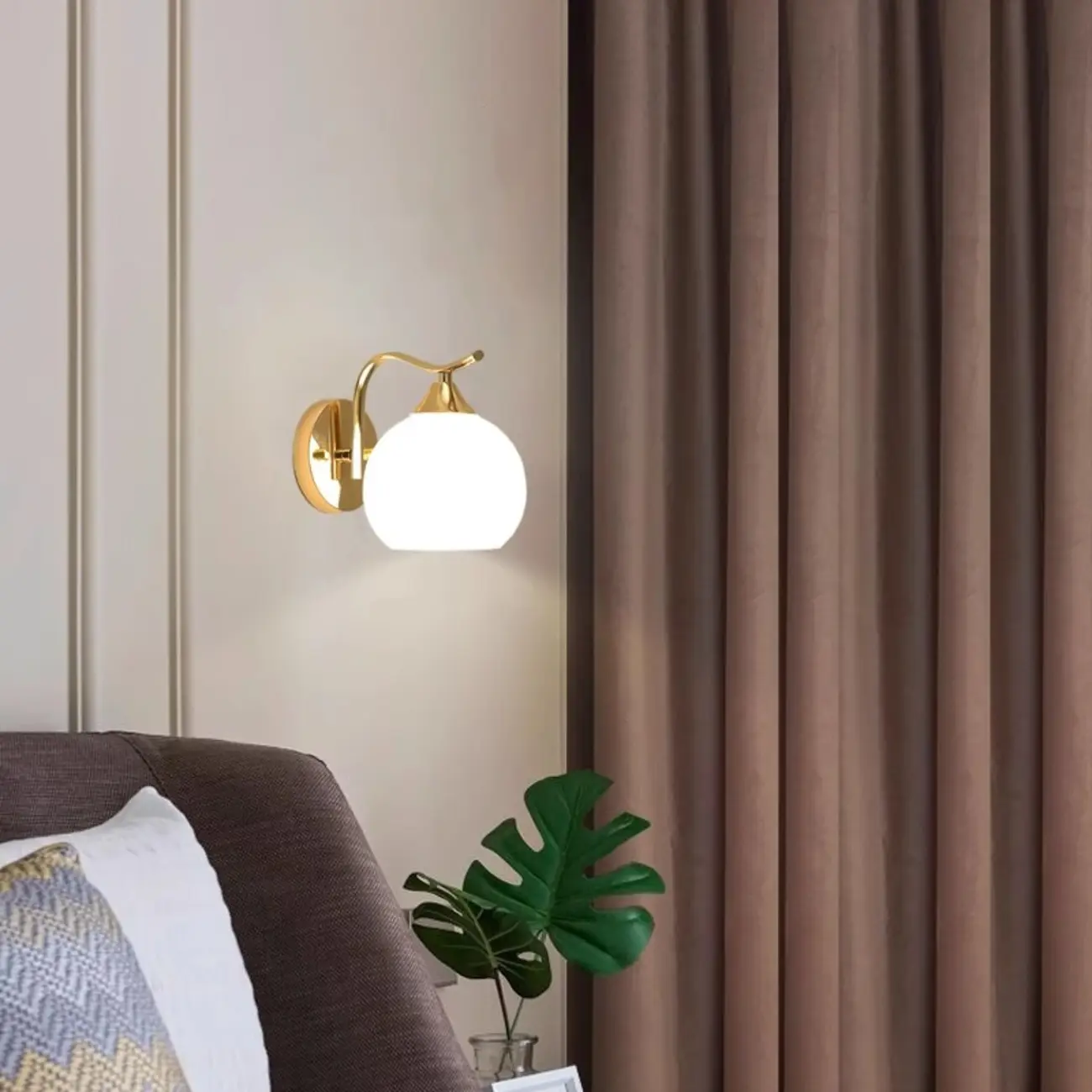 Modern Globe Bathroom Vanity Light with Chrome Finish Image - 4 | homeyfad