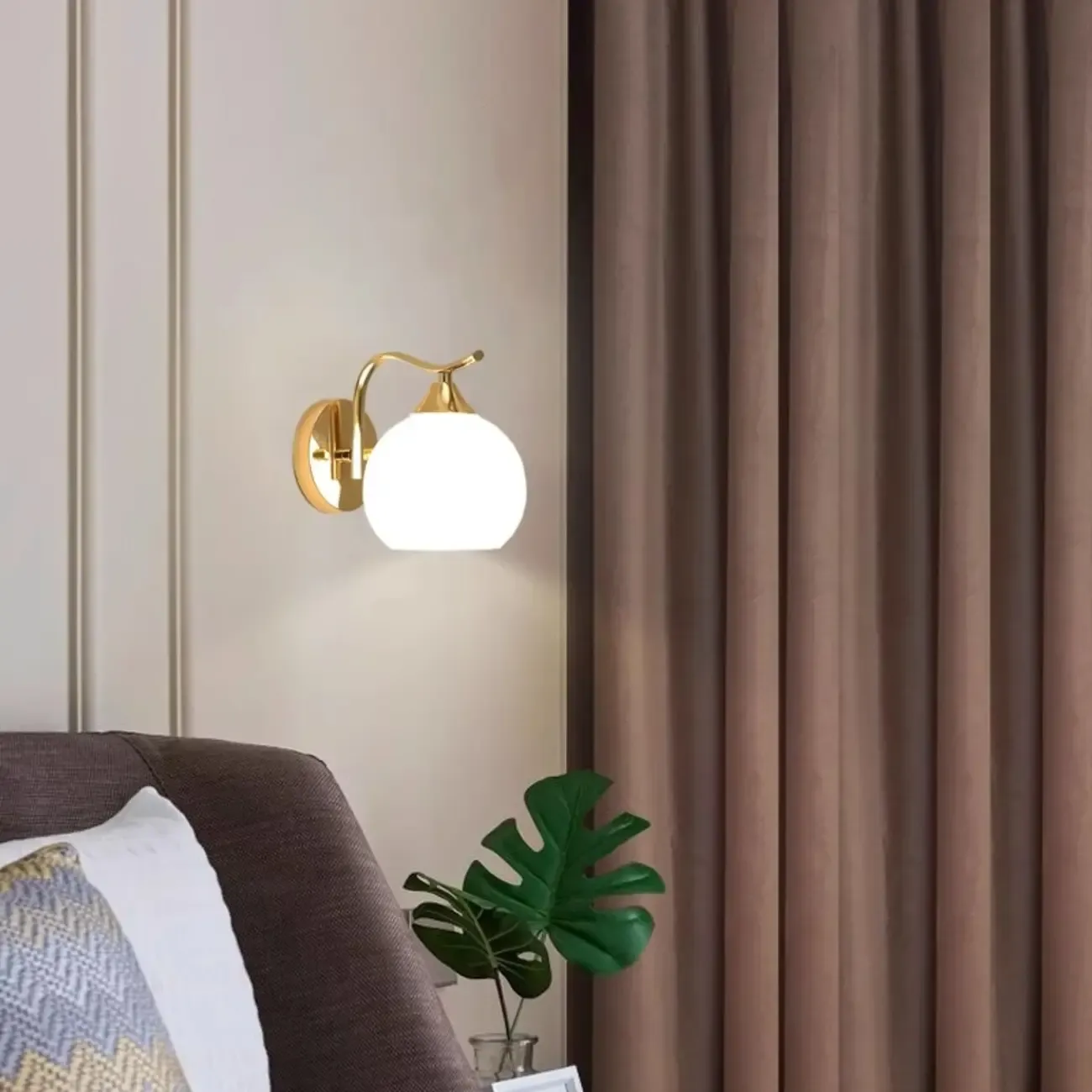 Modern Globe Bathroom Vanity Light with Chrome Finish Image - 4