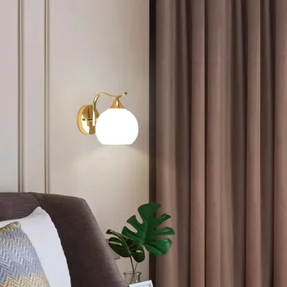 Modern Globe Bathroom Vanity Light with Chrome Finish Image - 4