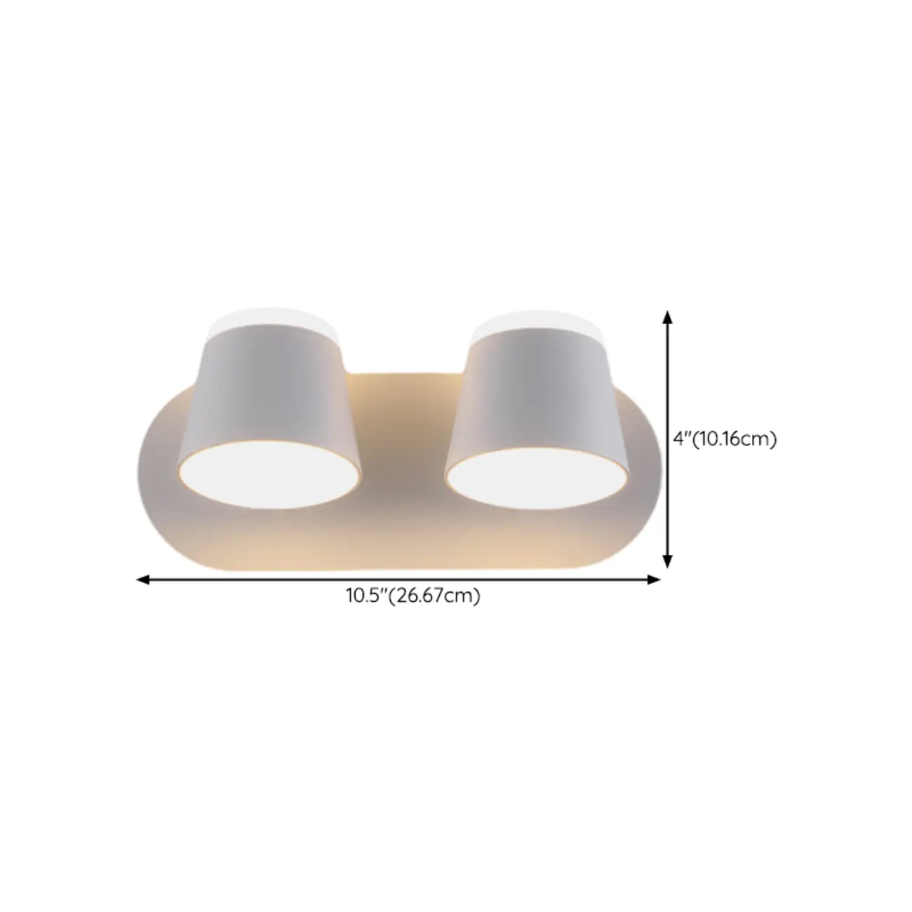 Modern Wall-Mounted Mini White Bathroom Vanity Light Fixture  #size