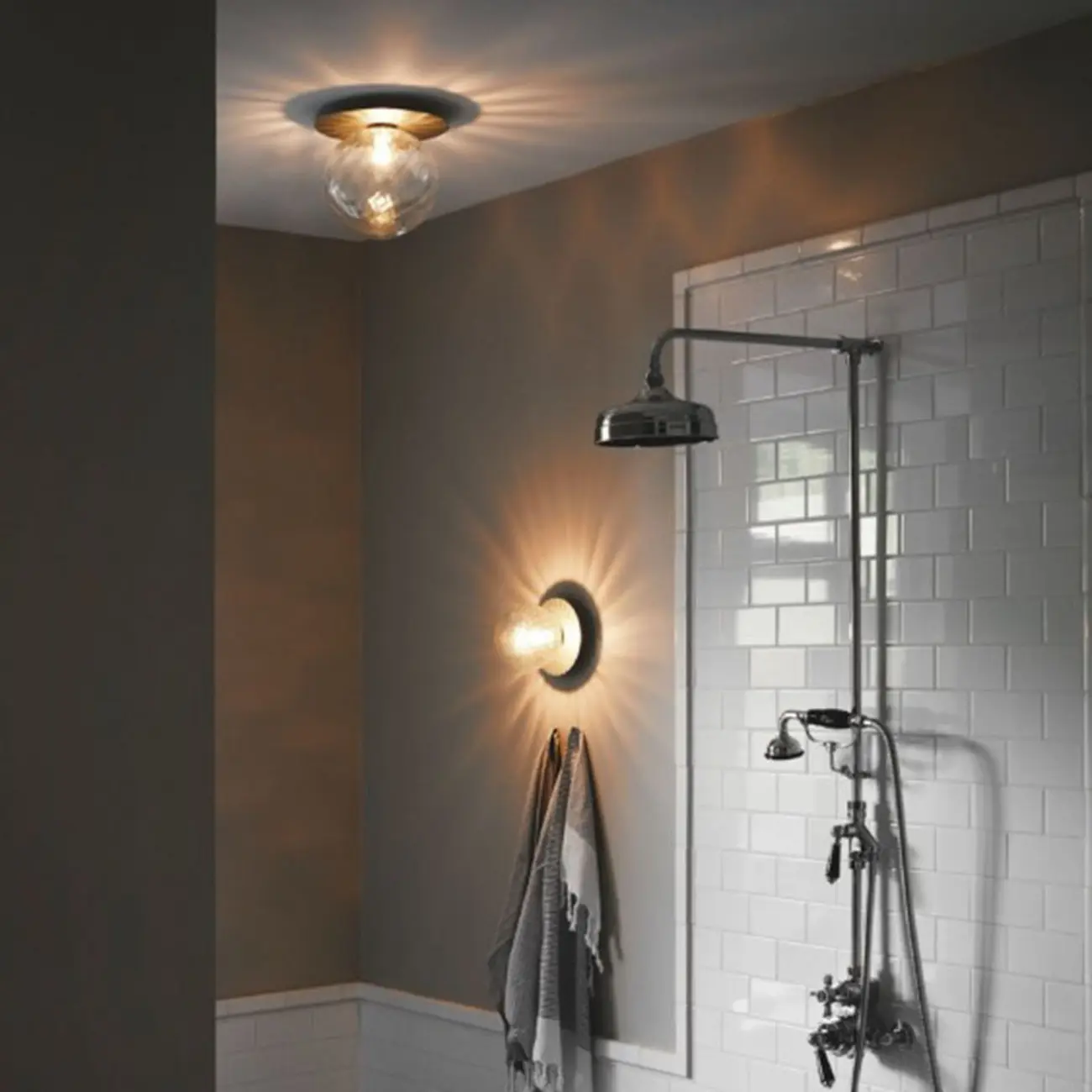 Vintage Globe Glass Bathroom Vanity Light with Ambient Design Image - 2 | homeyfad