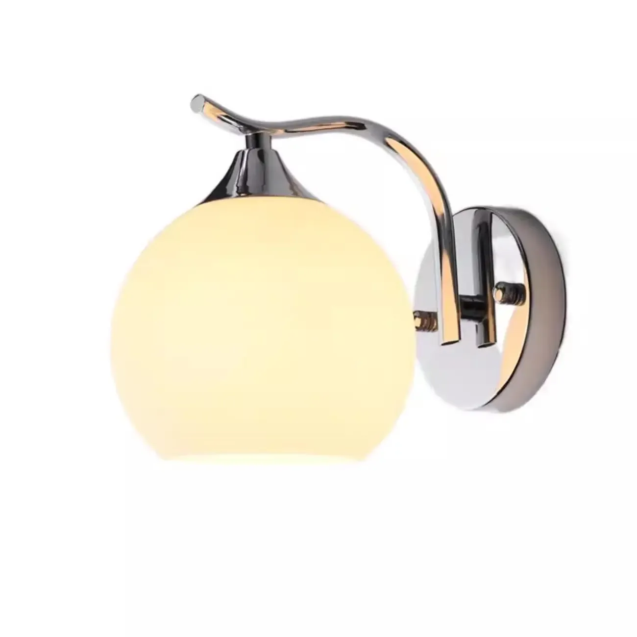 Modern Globe Bathroom Vanity Light with Chrome Finish Image - 6