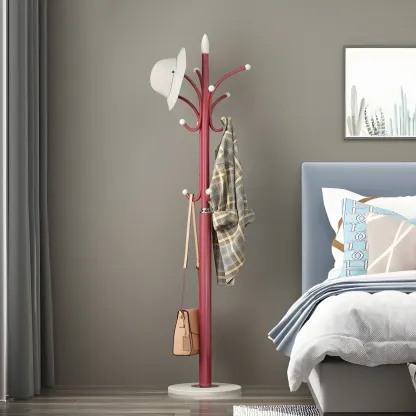 Elegant Metal Freestanding Coat Rack with Hooks Image - 13