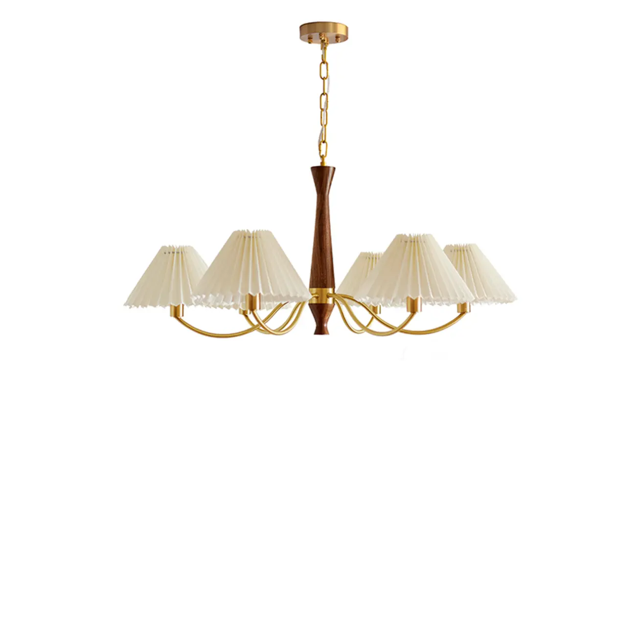 Modern Adjustable Pleated Fabric Chandelier for Living Room Image - 3 | homeyfad
