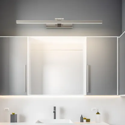 Rectangular Modern Linear LED Vanity Light for Bathroom Decor Image - 4