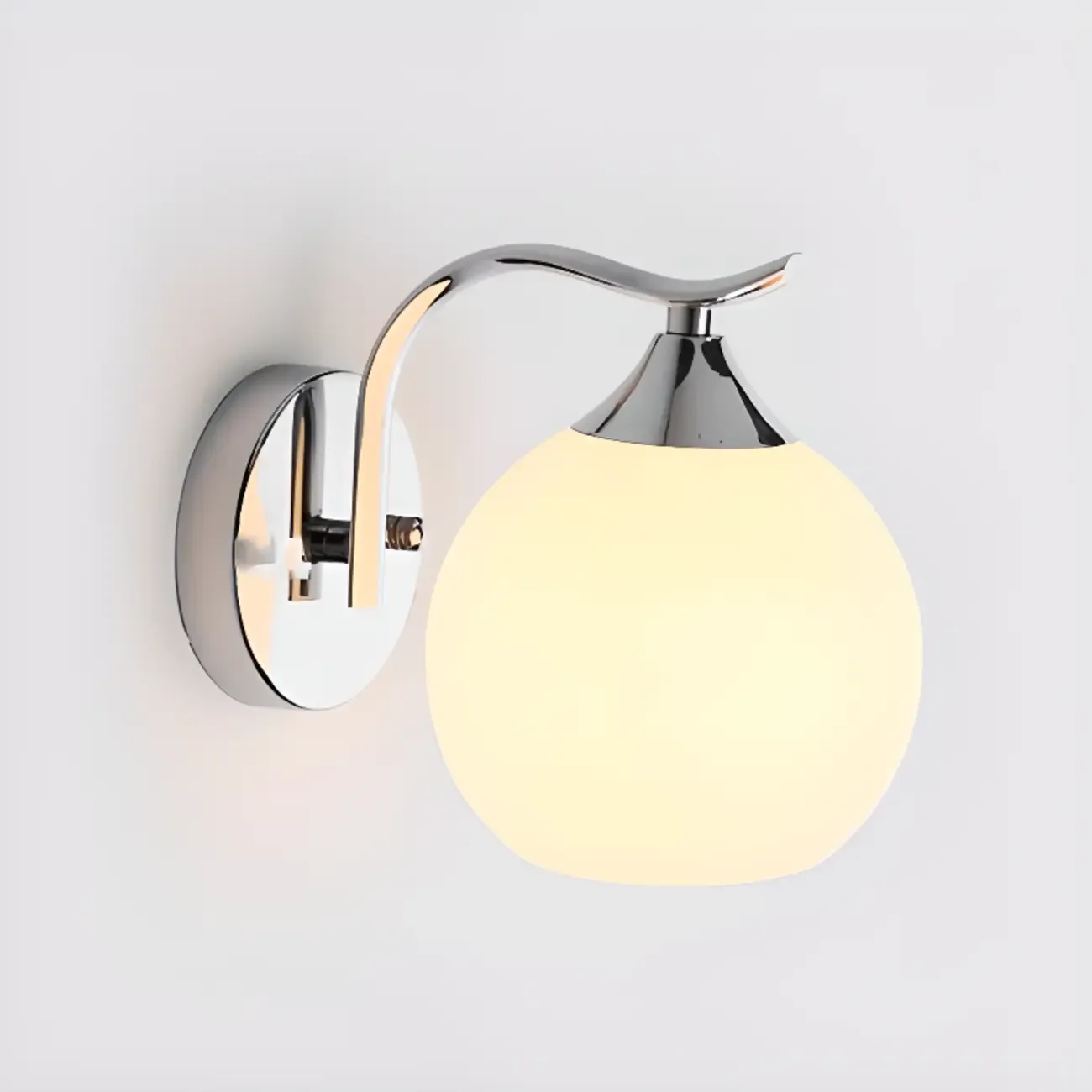 Modern Globe Bathroom Vanity Light with Chrome Finish Image - 8