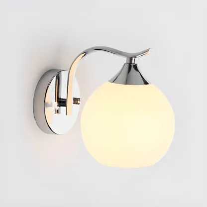 Modern Globe Bathroom Vanity Light with Chrome Finish Image - 8