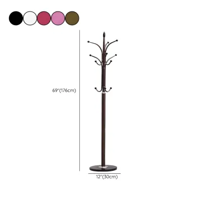 Elegant Metal Freestanding Coat Rack with Hooks #size