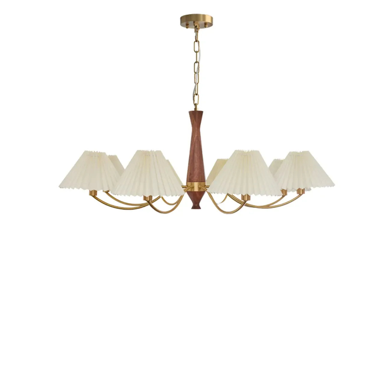 Modern Adjustable Pleated Fabric Chandelier for Living Room Image - 5