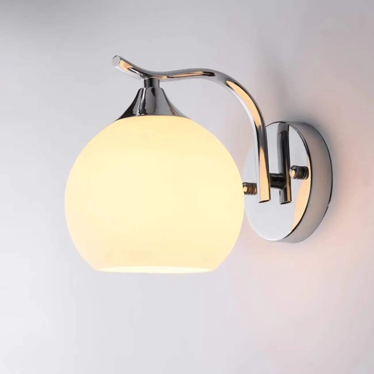 Modern Globe Bathroom Vanity Light with Chrome Finish Image - 11