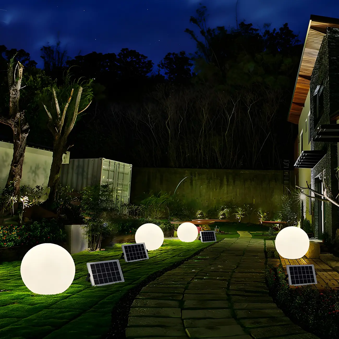 Solar LED Landscape Ball Garden Light for Outdoor Pathway Image - 4 | homeyfad