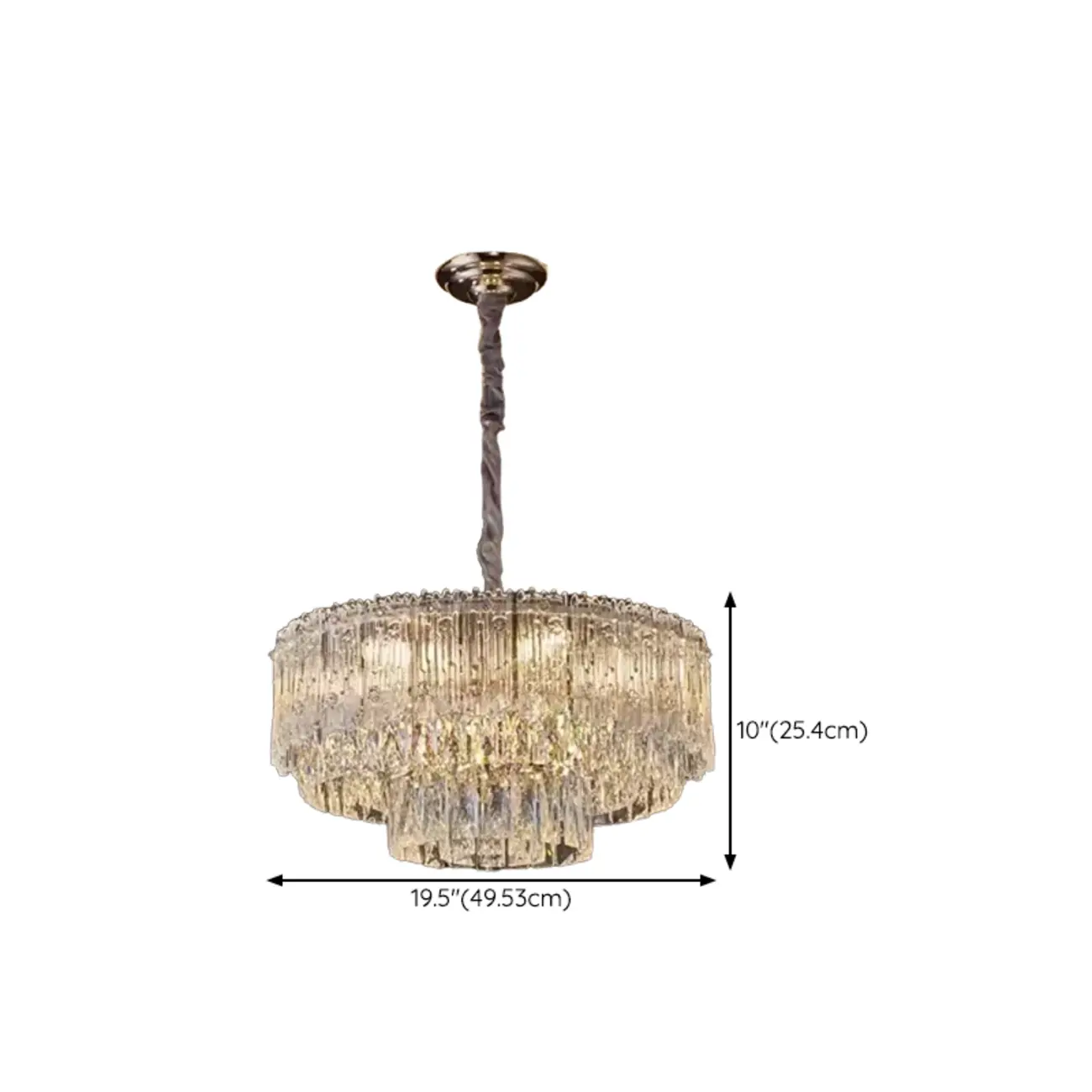 Adjustable Modern Luxury Crystal Chandelier with Multi-Tier #size | homeyfad
