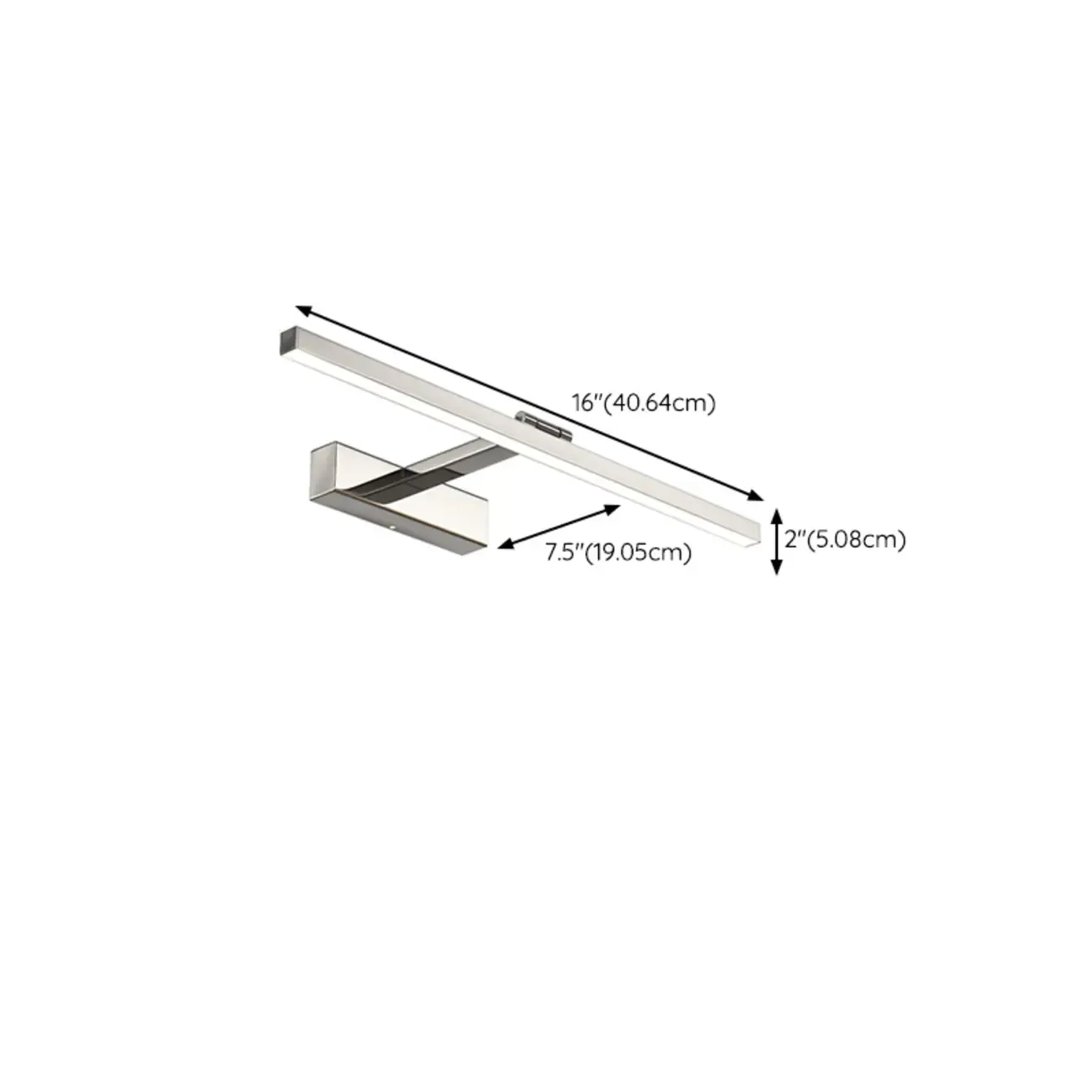 Rectangular Modern Linear LED Vanity Light for Bathroom Decor #size