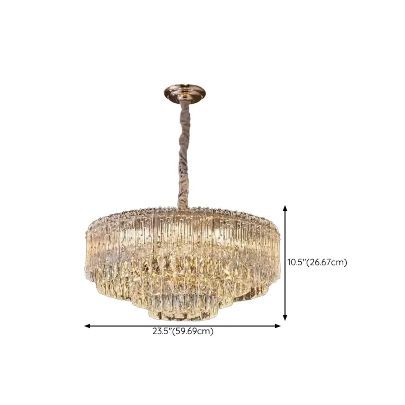 Adjustable Modern Luxury Crystal Chandelier with Multi-Tier Image - 14 | homeyfad