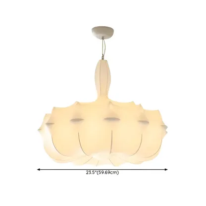 Modern White Fabric Chandelier for Living Room Decor #size