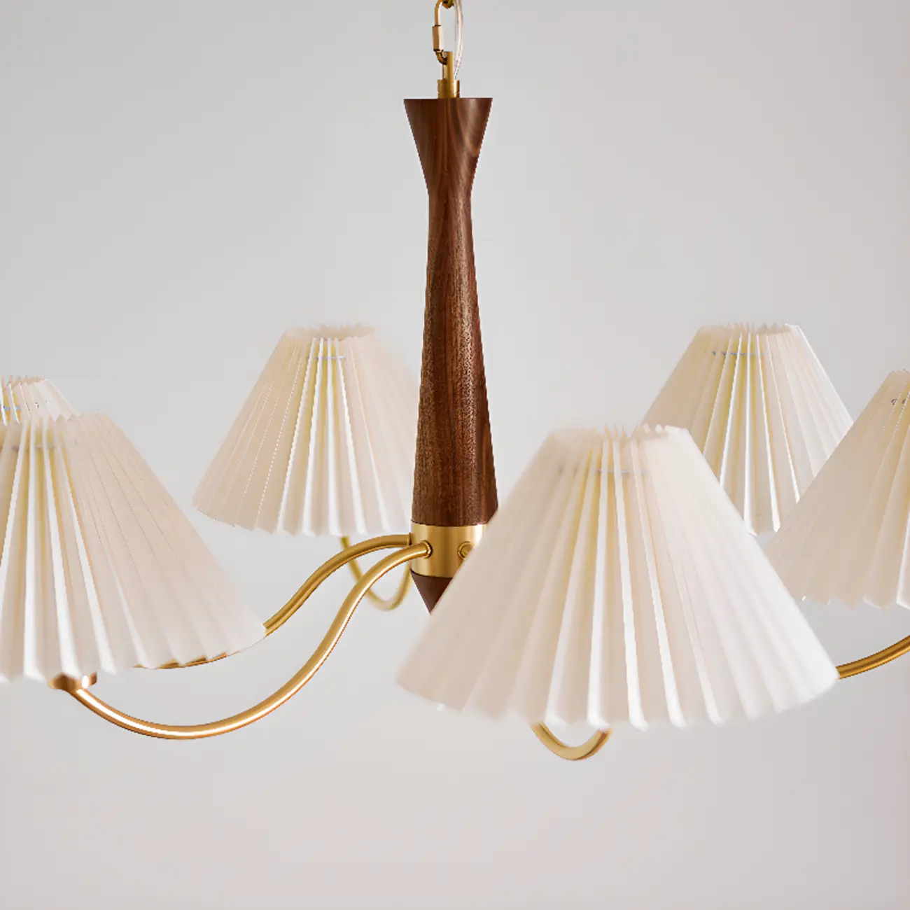 Modern Adjustable Pleated Fabric Chandelier for Living Room Image - 9 | homeyfad
