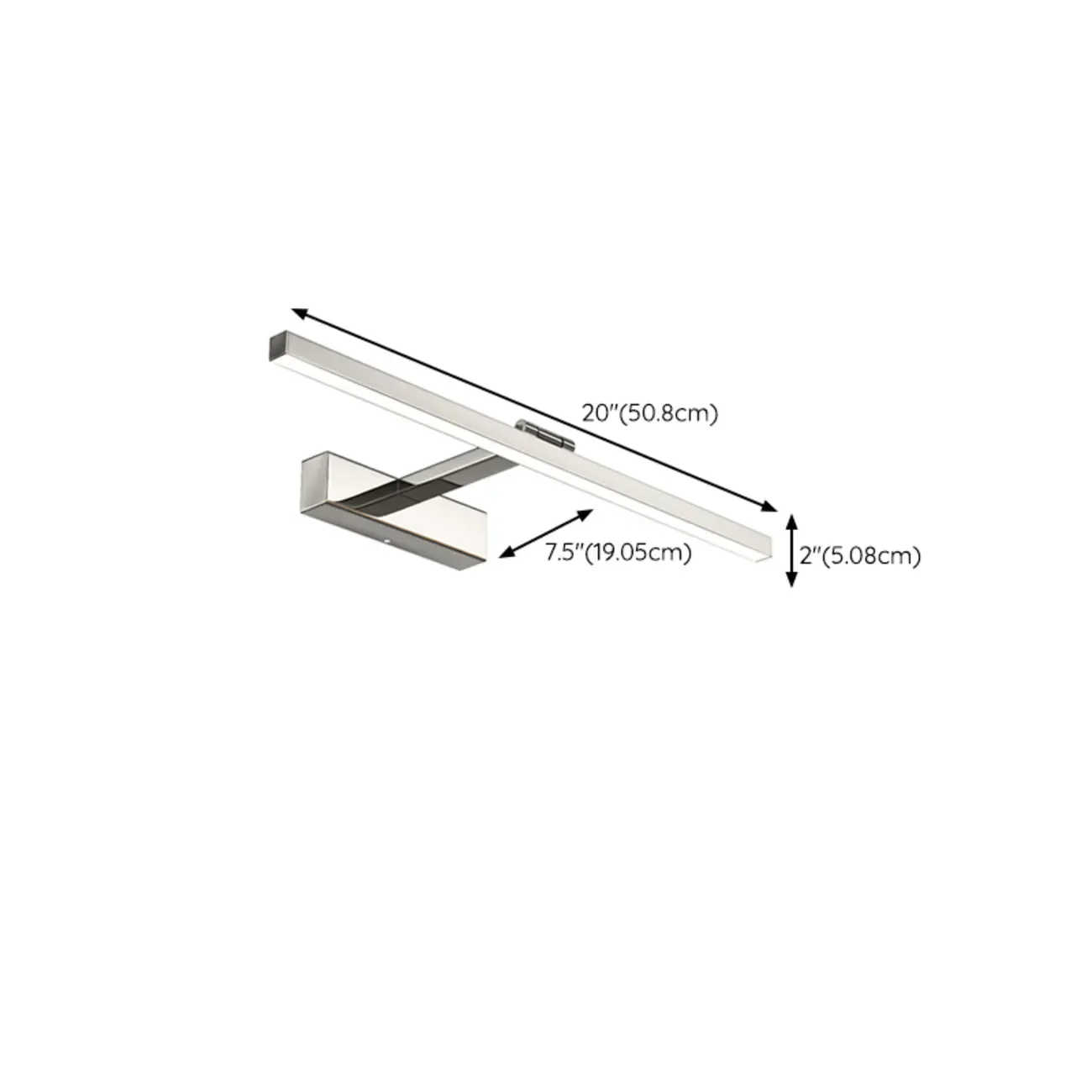 Rectangular Modern Linear LED Vanity Light for Bathroom Decor Image - 10