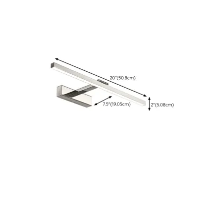 Rectangular Modern Linear LED Vanity Light for Bathroom Decor Image - 10