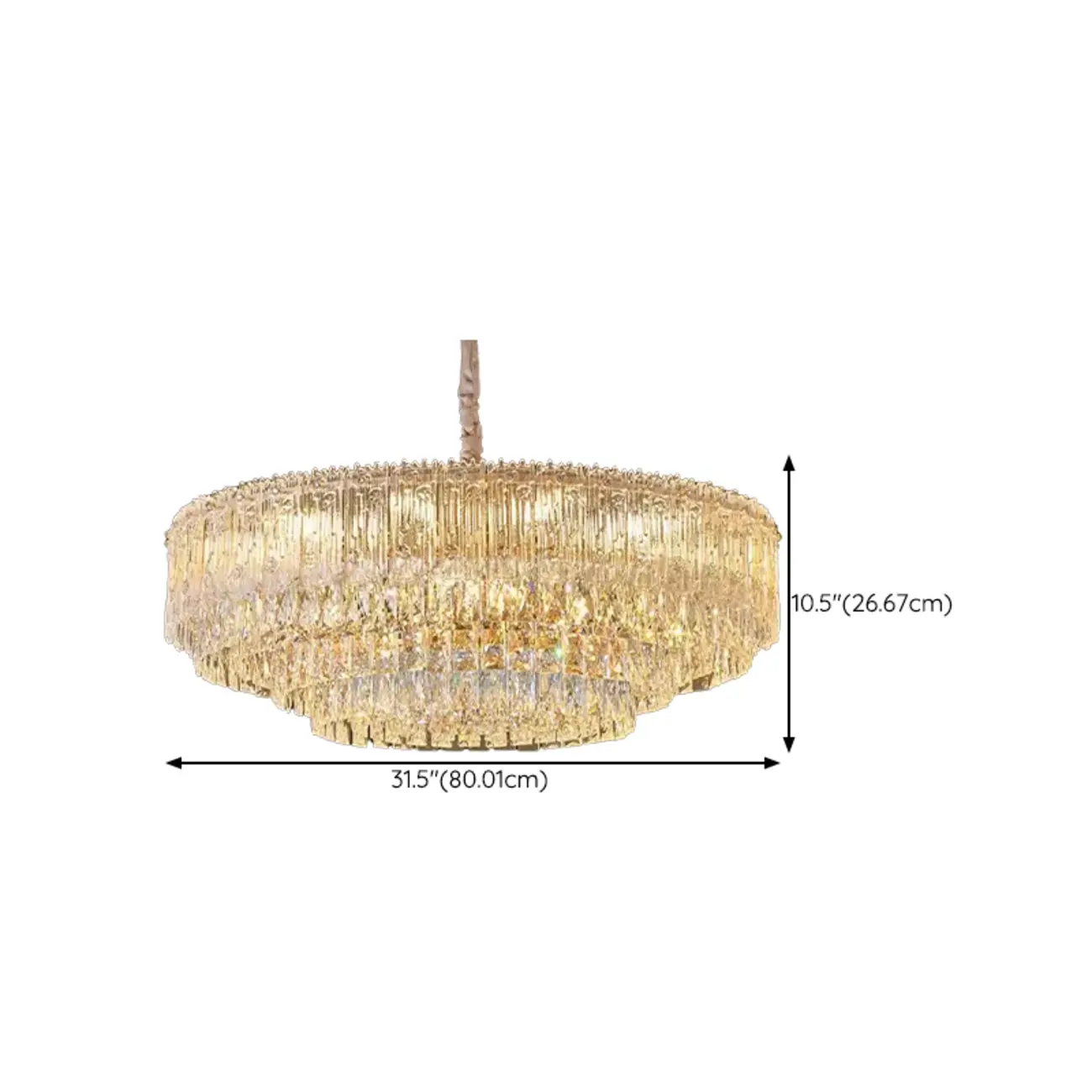 Adjustable Modern Luxury Crystal Chandelier with Multi-Tier Image - 15 | homeyfad