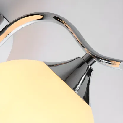 Modern Globe Bathroom Vanity Light with Chrome Finish Image - 14