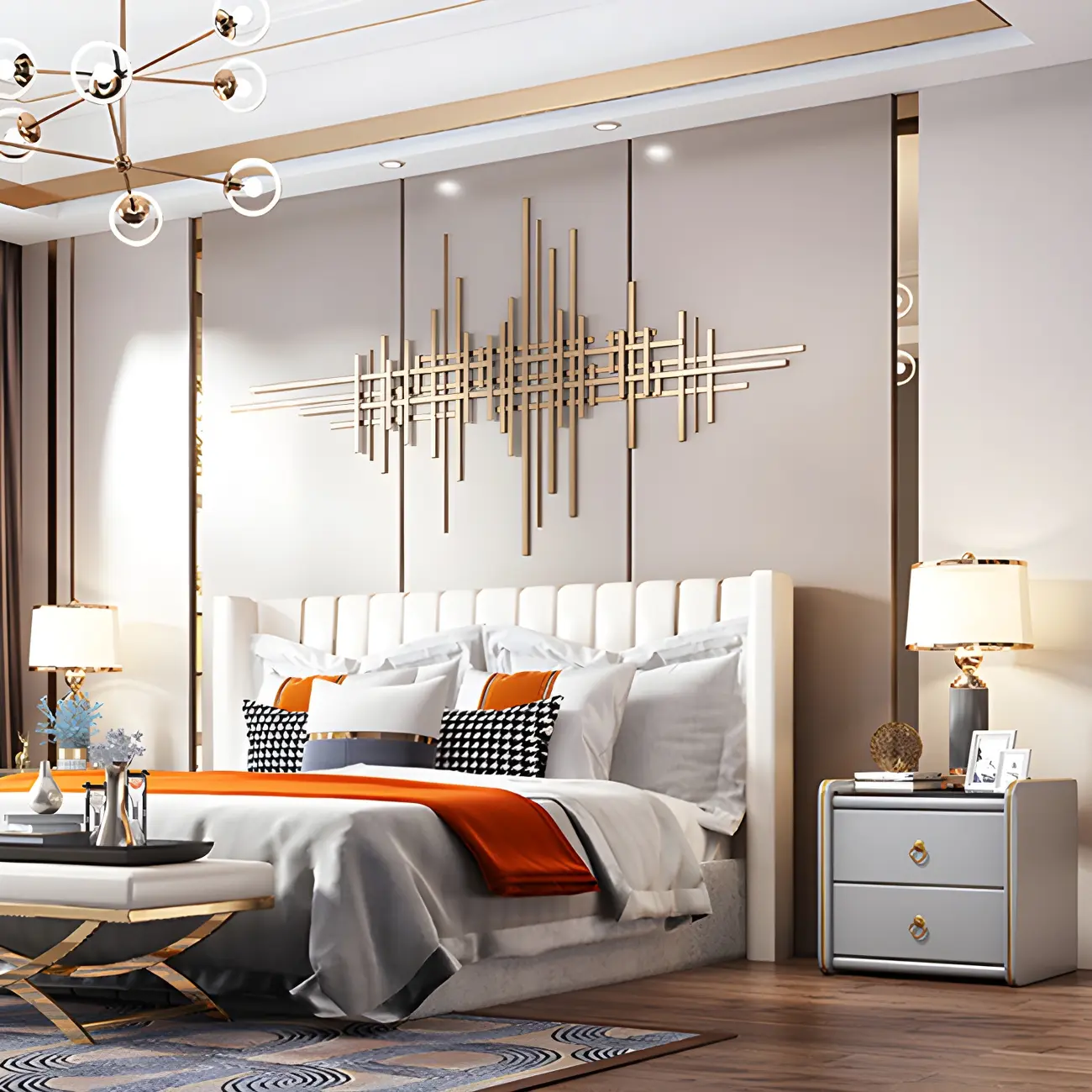 Modern White Wood Nightstand with Glass Top 2 Drawers Image - 13 | homeyfad