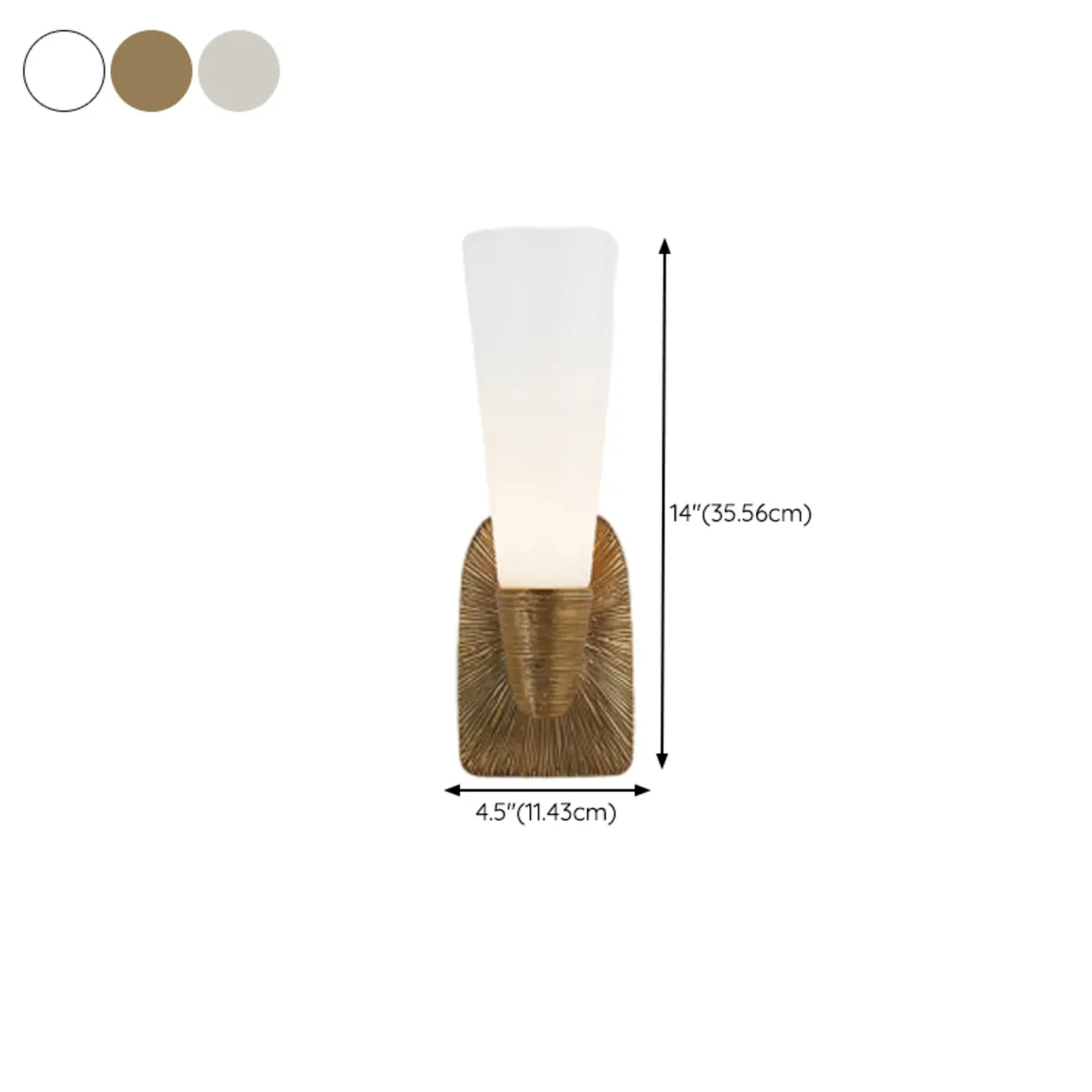 Elegant Glass Wall-Mounted Vanity Light for Bathroom Art Deco  #size