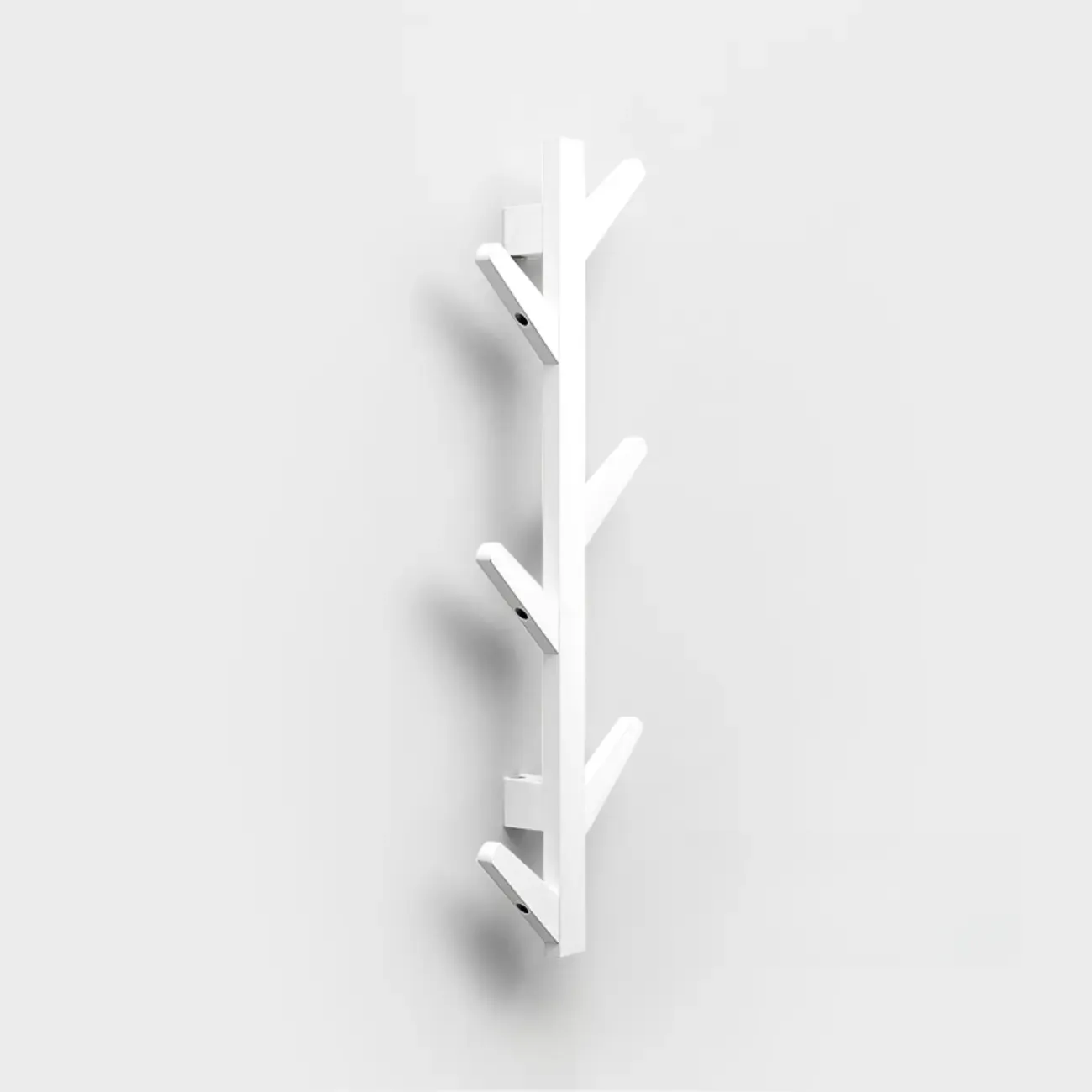 Modern Bamboo Wall-Mounted Coat Rack Image - 3