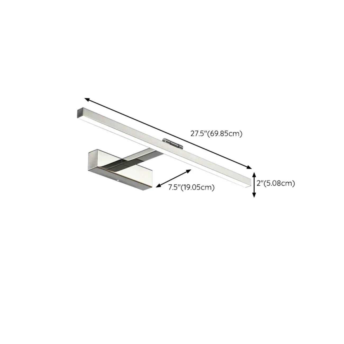Rectangular Modern Linear LED Vanity Light for Bathroom Decor Image - 12