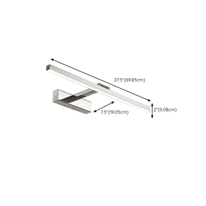 Rectangular Modern Linear LED Vanity Light for Bathroom Decor Image - 12