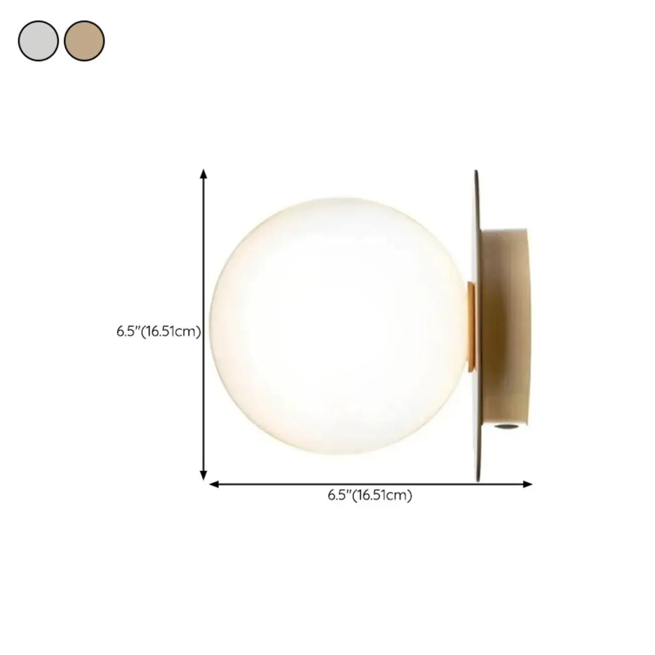 Vintage Globe Glass Bathroom Vanity Light with Ambient Design #size