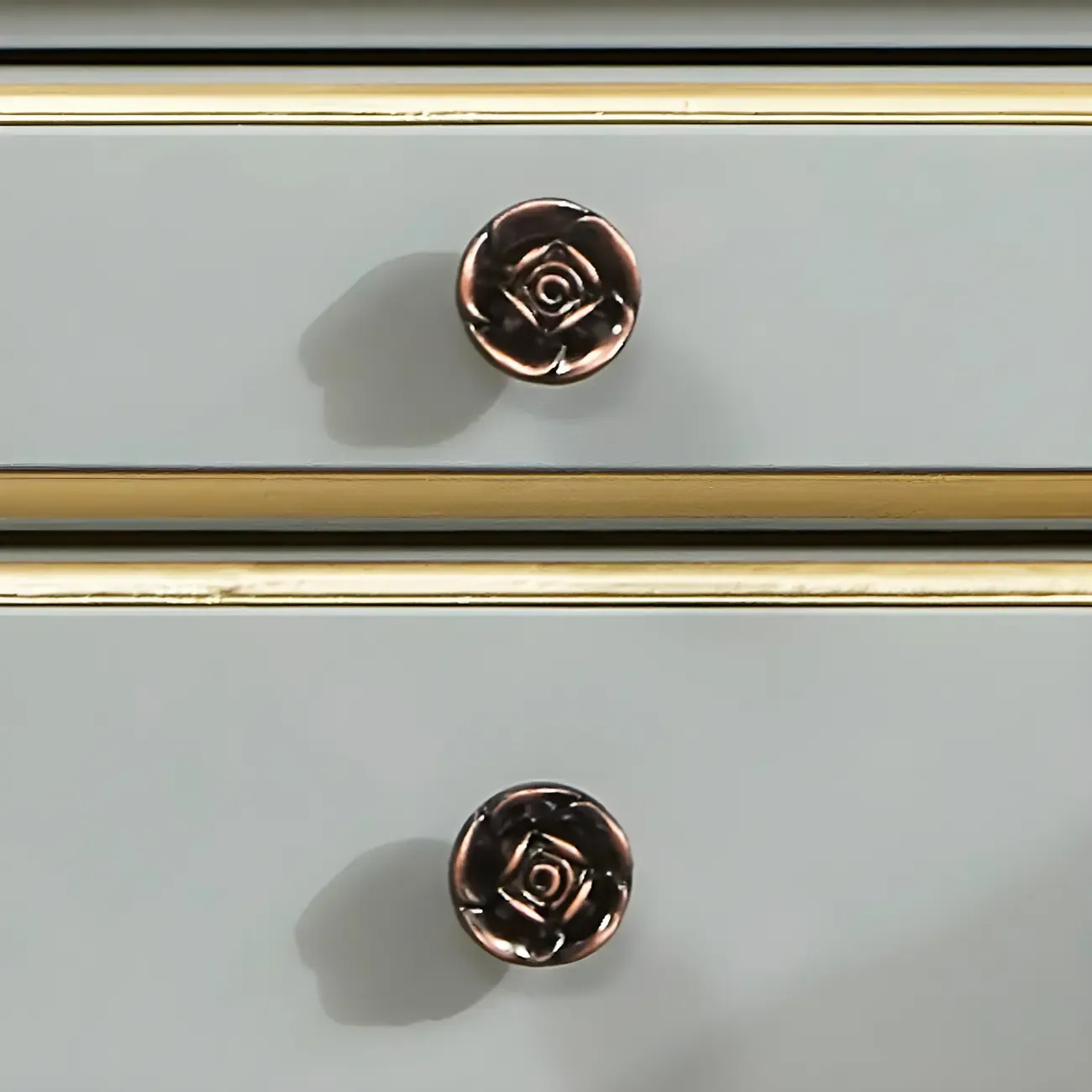 Elegant Grey Wood Nightstand with Storage Drawers Image - 12