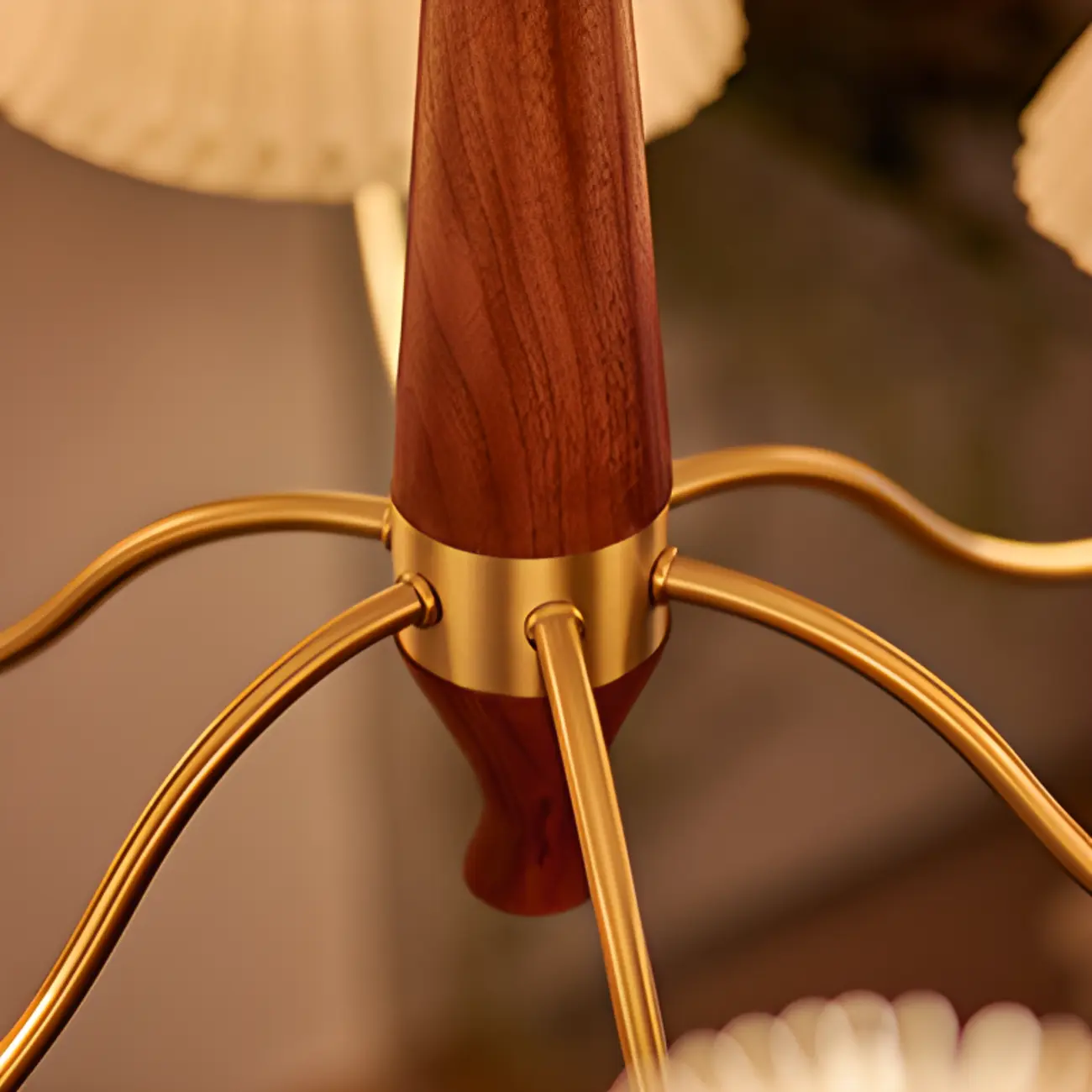 Modern Adjustable Pleated Fabric Chandelier for Living Room Image - 12 | homeyfad