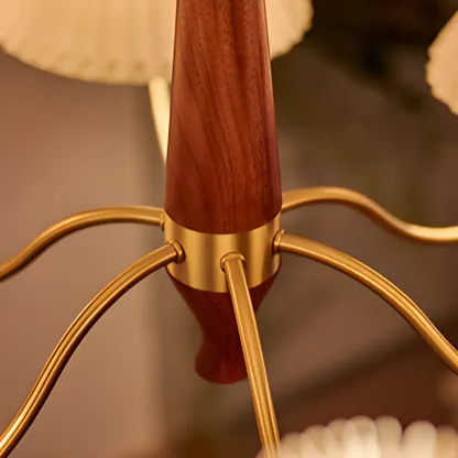 Modern Adjustable Pleated Fabric Chandelier for Living Room Image - 12