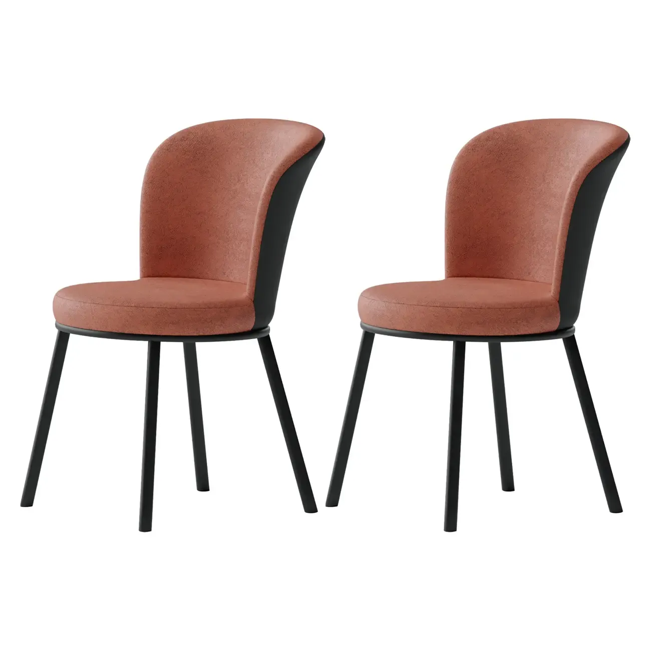 Contemporary Pink Cotton Upholstered Dining Chair Image - 28