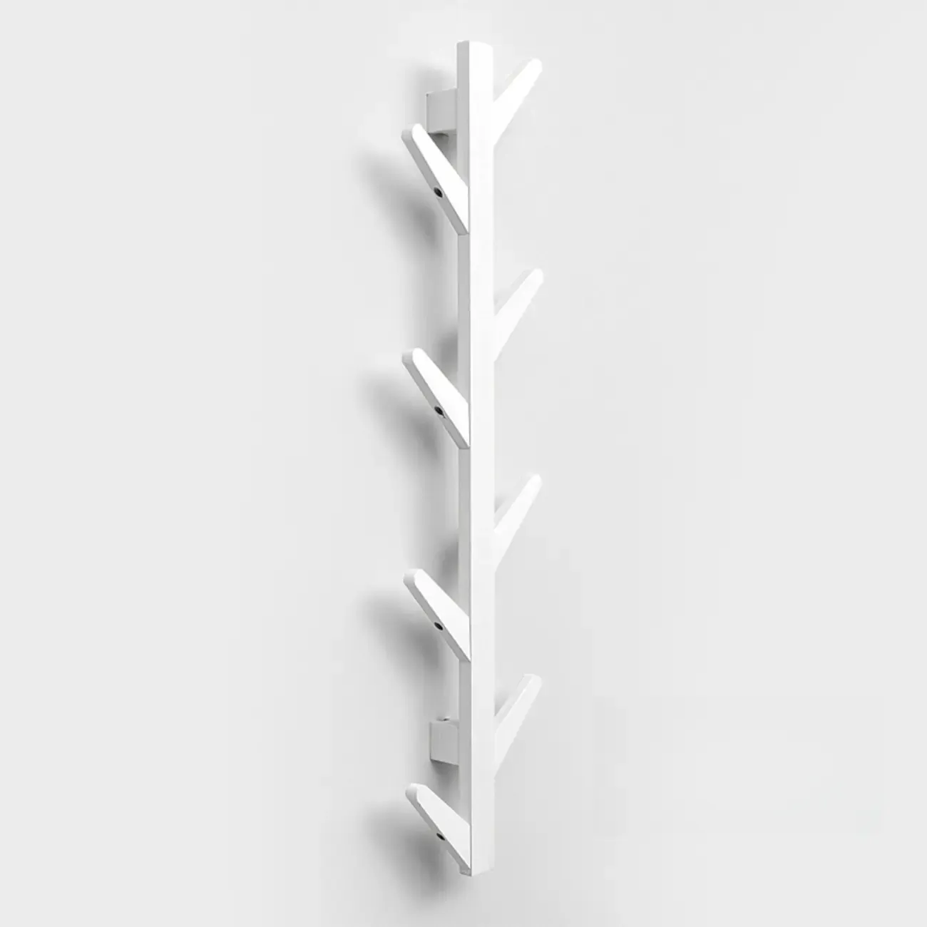 Modern Bamboo Wall-Mounted Coat Rack Image - 5