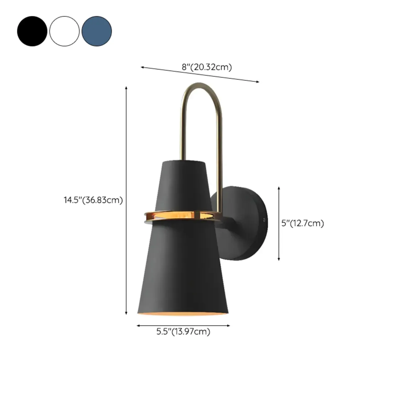 Minimalist LED Wall-Mounted Vanity Light for Bathroom #size