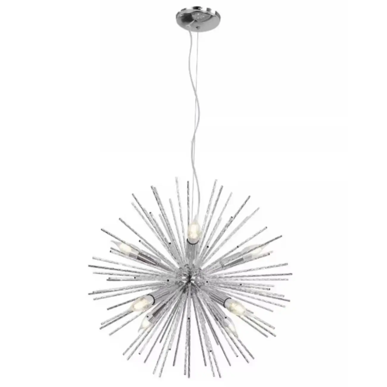 Modern Starburst Aluminum Chandelier for Dining Room Decor Image - 3 | homeyfad