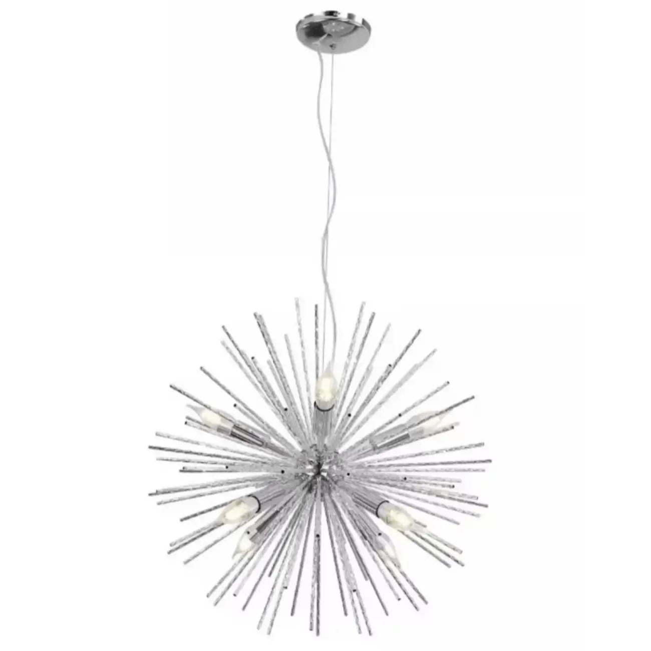 Modern Starburst Aluminum Chandelier for Dining Room Decor Image - 3