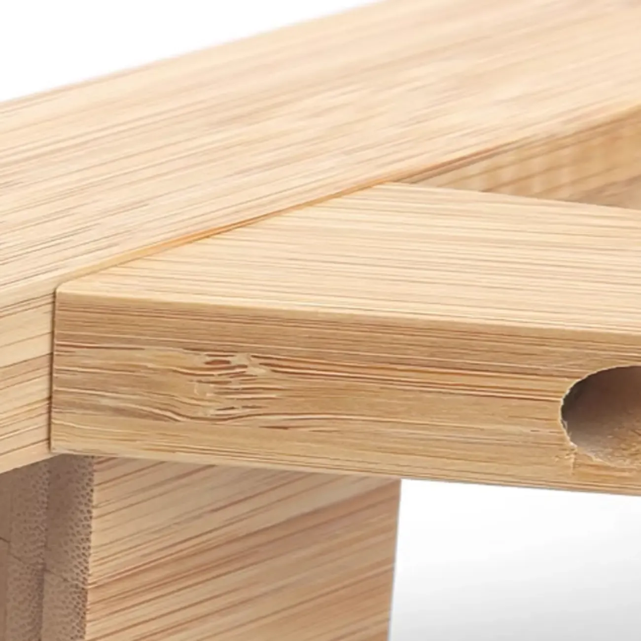 Modern Bamboo Wall-Mounted Coat Rack Image - 9