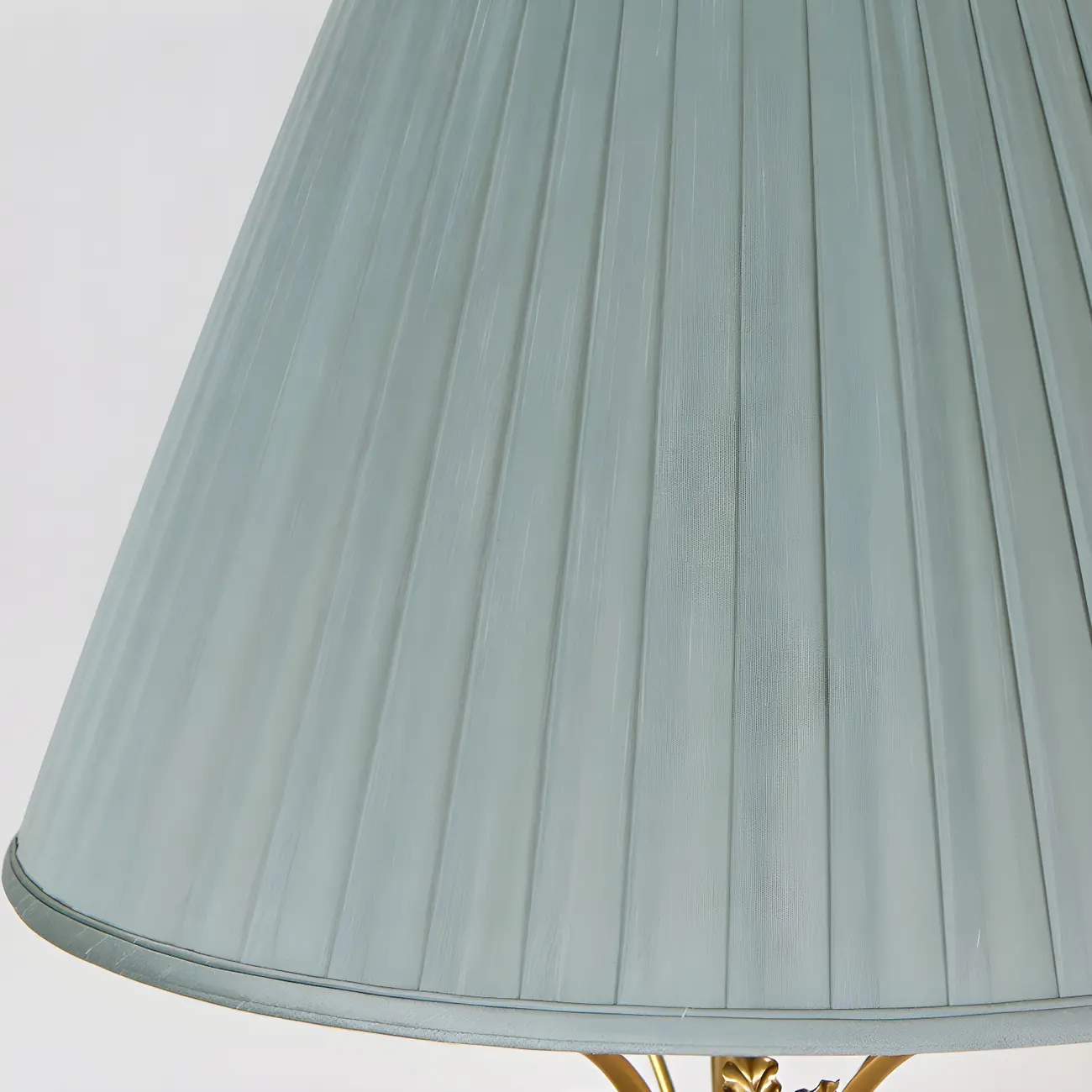 Retro Green Metal Floor Lamp with Brass and Marble Base for Living Room Image - 3 | homeyfad