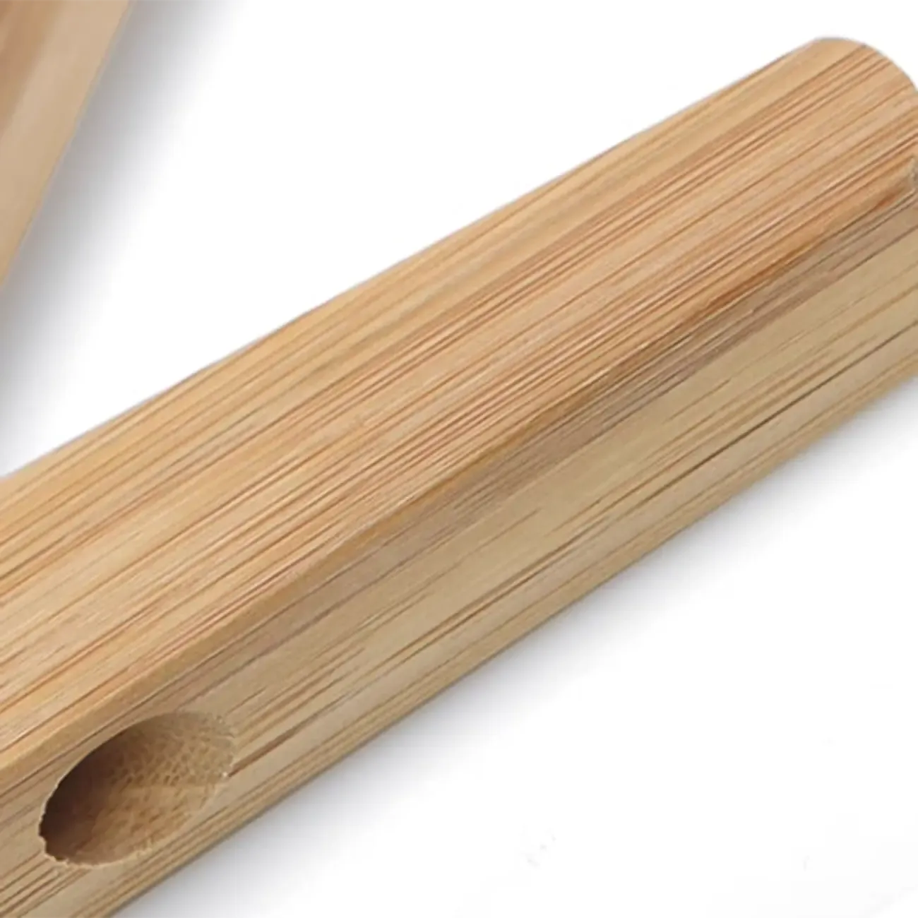 Modern Bamboo Wall-Mounted Coat Rack Image - 10